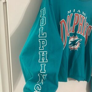 47 Brand Miami dolphins crop long sleeved shorts NWT